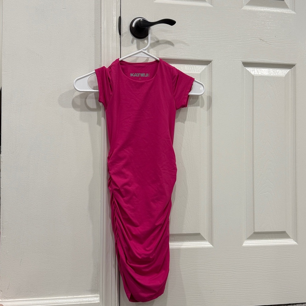 KATIE J NYC tween girls riley ruched dress in pink